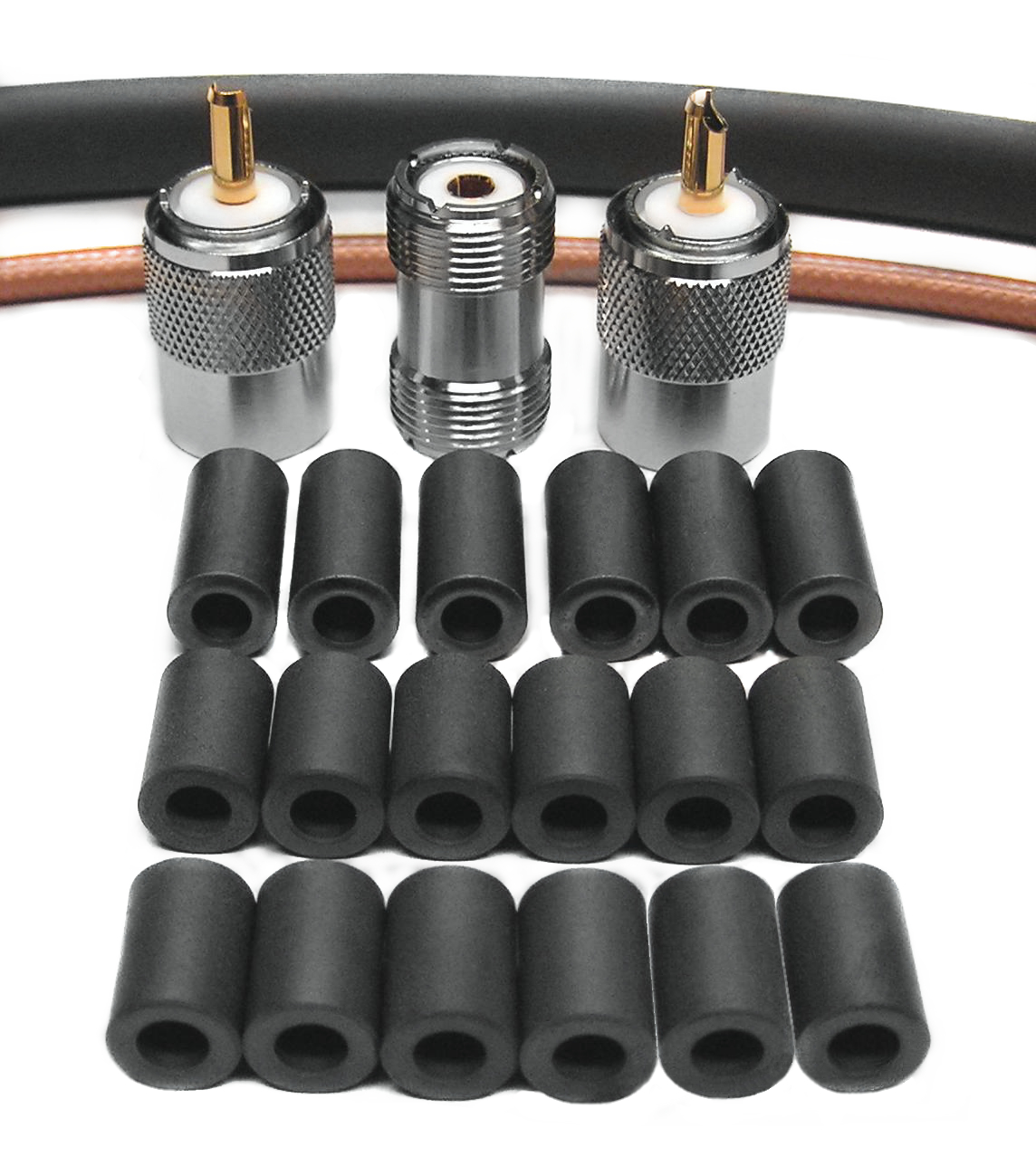 Mantelwellensperre-Bausatz – DIY-Kit für HF-Störungen und Antennenbau Mantelwellensperre-Bausatz für HF-Anwendungen mit Ferrithülsen und Anschlussmaterial