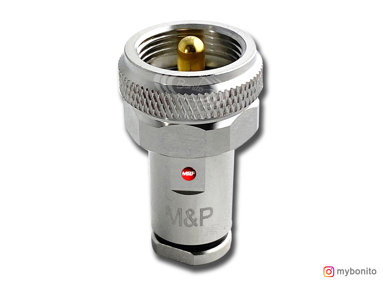 UHF54M-SEVO54mm Original Messi&Paoloni UHF Stecker PL259 - EVO 6mm Potaflex 6 und RG8X