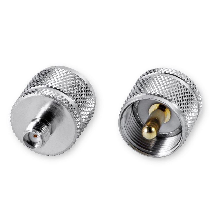 sma_bu-uhf-st SMA female to UHF/PL male adapter with PTFE insulation