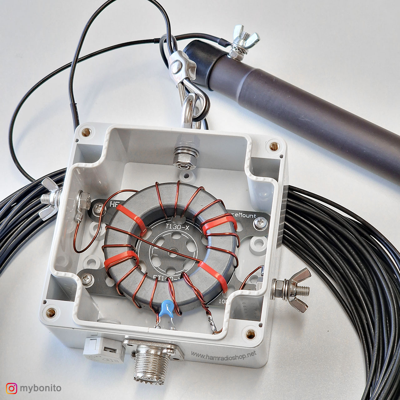 Endfed_ready_offen End Fed Multiband Antenne für 10-15-20-40-80m 1000Watt