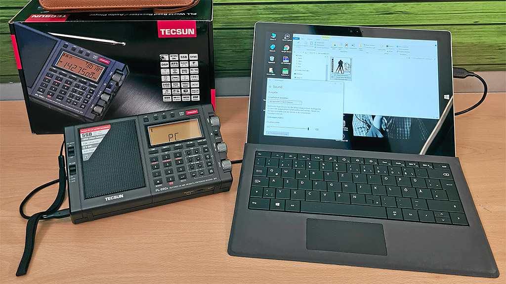 Tecsun_pl990x_pc Weltempfänger Tecsun PL-990X am PC als Lautsprecher