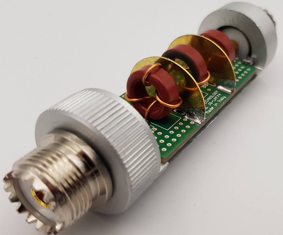 lp-filter-100w-inside JG-LPF74 TRX Tiefpassfilter 120Watt