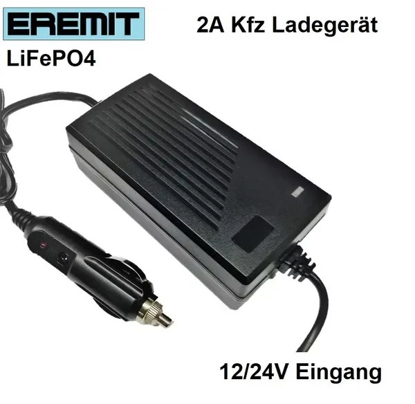 12/24V 2A Kfz LiFePO4 Ladegerät