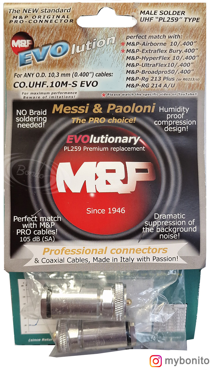UHF Stecker PL259 - EVO 10mm Messi & Paoloni Für Hyperflex 10 UHF Stecker PL259 - EVO 10mm Messi & Paoloni Für Hyperflex 10