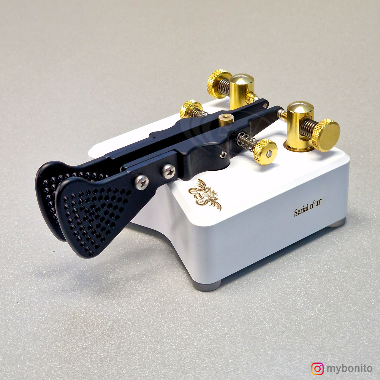 begali_simplex_weiss_black_1280 Begali Simplex Pro Morsetaste mit optionalen Fingerstücken schwarz