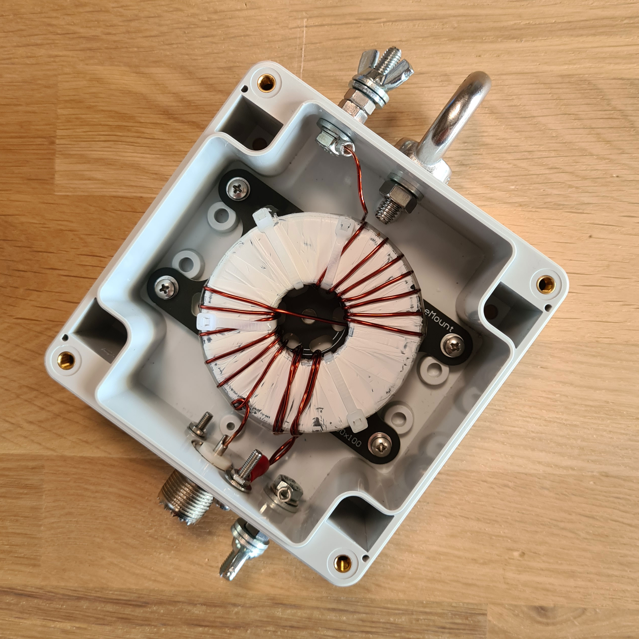 Core_Mount_vorschlagdvr7B00K45Yn9 Montageplatte für Ringkerne Bauvorschlag Endf ed Bausatz