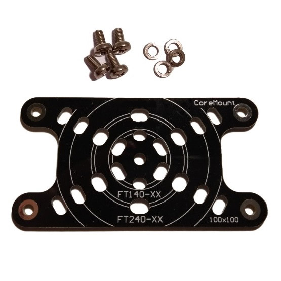 Core_Mount_plate Montageplatte für Ringkerne für End fed Bausatz