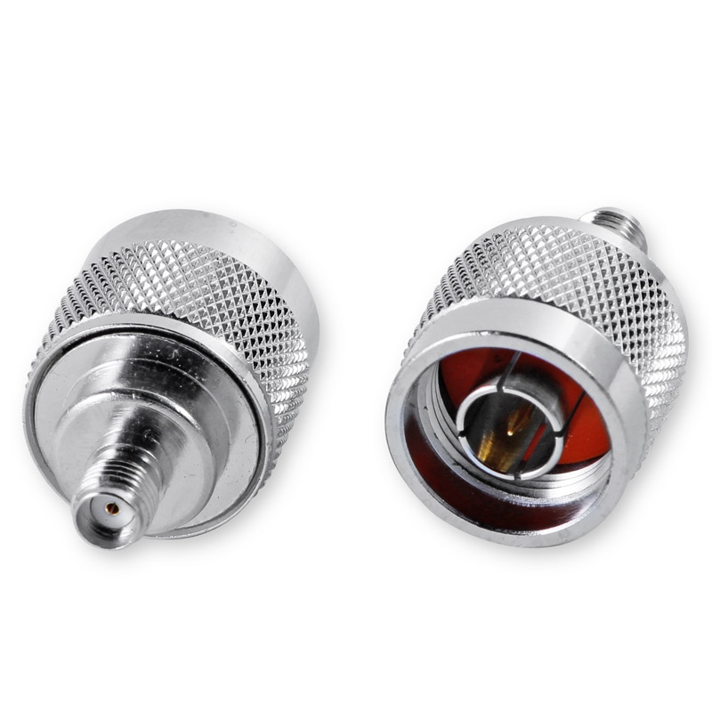 Adapterstecker SMA-Buchse - N-Stecker mit PTFE Isolation