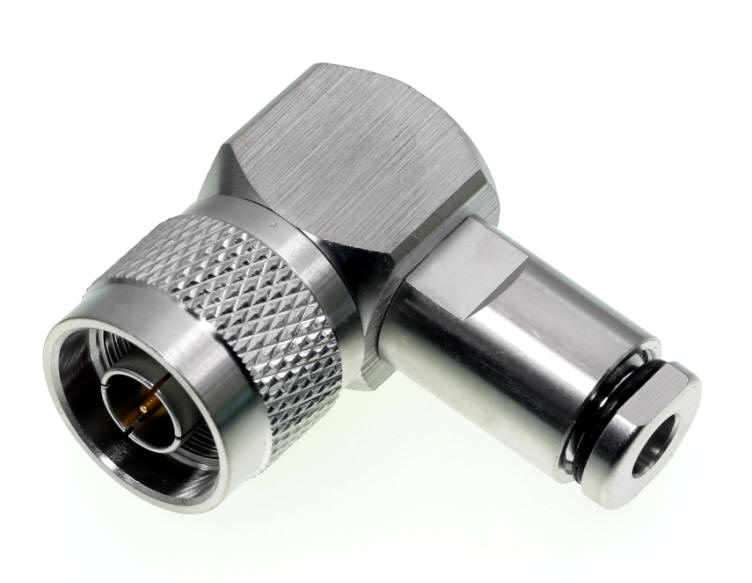 UG-594-6-2-19 N-Winkelstecker 5mm. Der Problemlöser für 5mm Kabel mit N-Norm. UG 594-6 TA