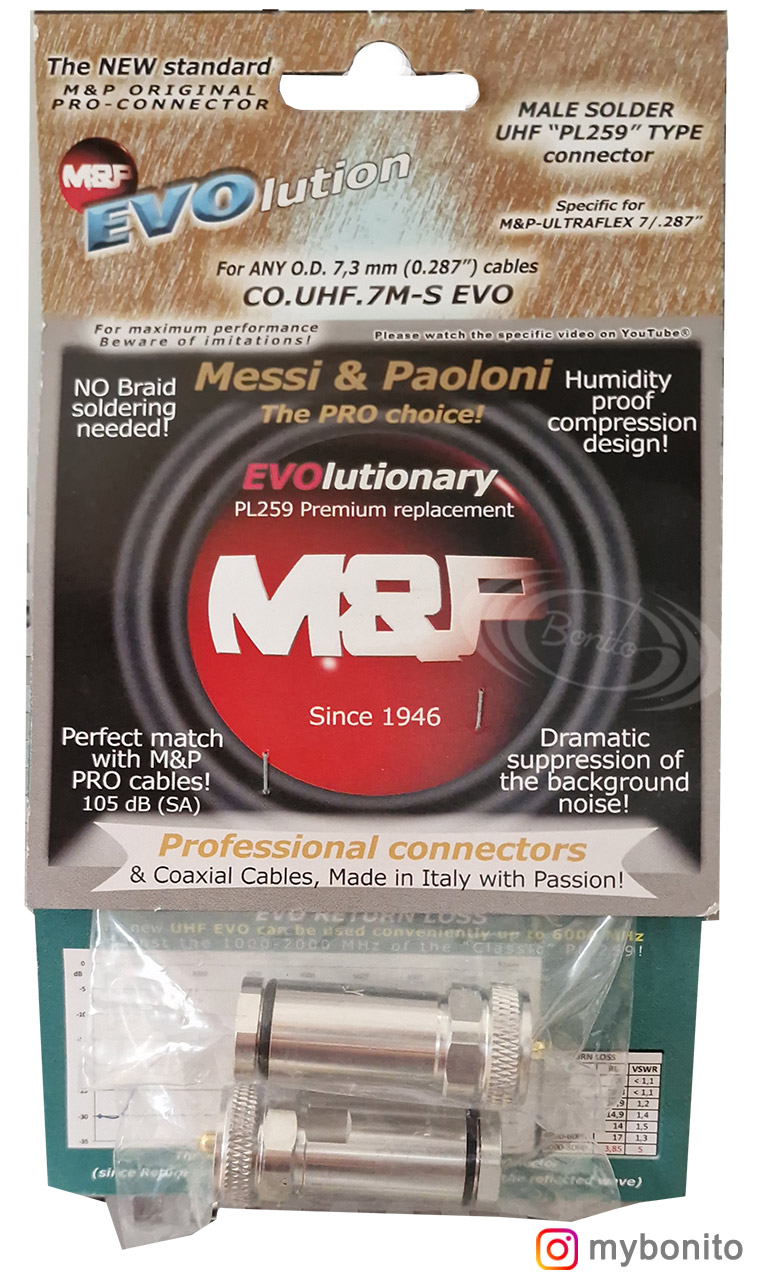 UHF Stecker PL259 - EVO 7mm Messi & Paoloni für Ultraflex 7 und Potaflex 7 UHF Stecker PL259 - EVO 7mm Messi & Paoloni für Ultraflex 7 und Potaflex 7