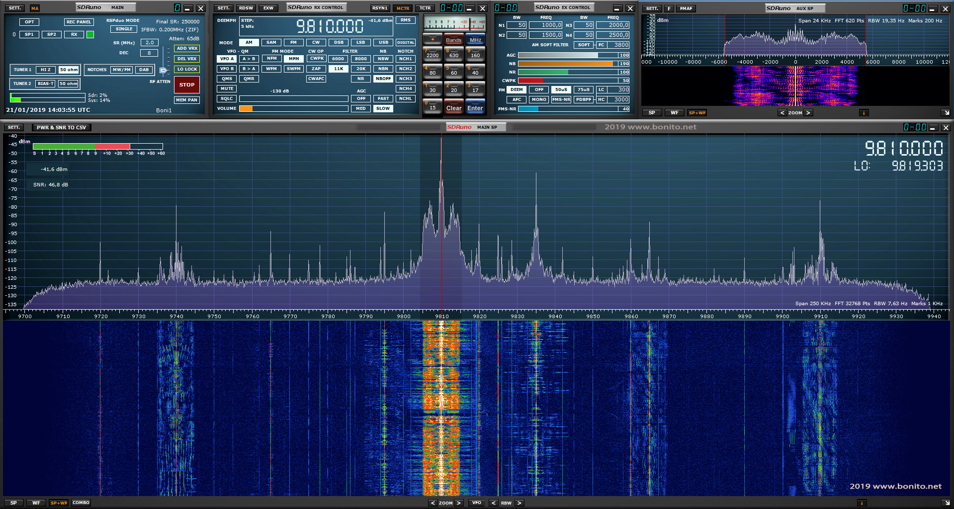 SDRplay RSPduo SDRUno Software