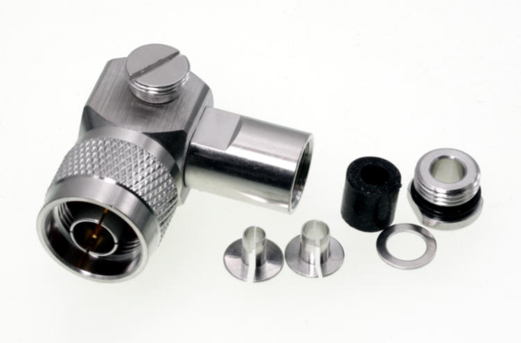 UG594-6-01-19 N-Winkelstecker 5mm. Der Problemlöser für 5mm Kabel mit N-Norm. UG 594-6 TA