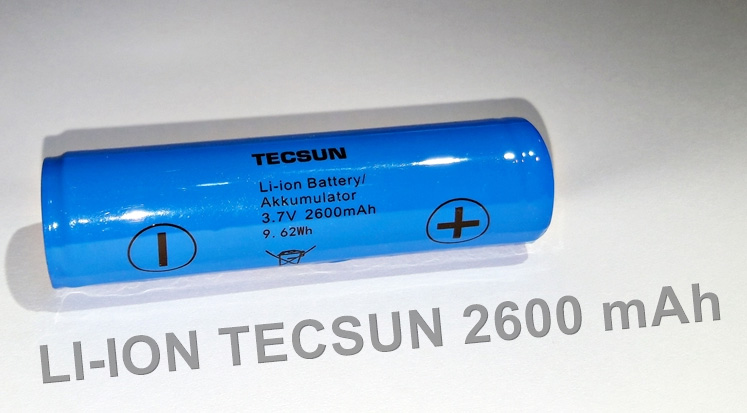 Original Li-Ion-Akku 2600mAh Tecsun LI-ION Akku