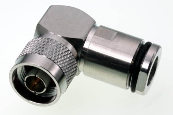 N-Norm Winkel-Stecker für unsere 10 - 11 mm Koaxialkabel - UG 594 TA
